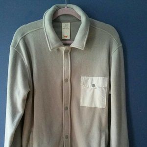 Men's JT Gray Fleece Jacket Size M Zippered Cuffs